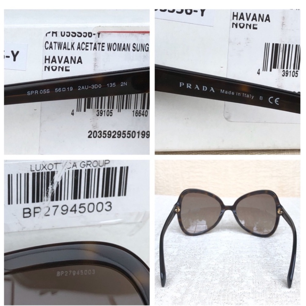 PRADA 56 mm butterfly sunglasses brown - Picture 5 of 10